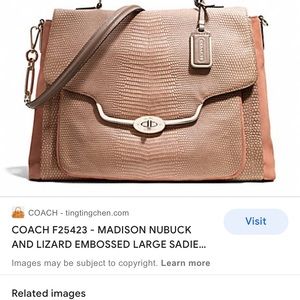 Coach Madison glitter lizard Sadie lg bag